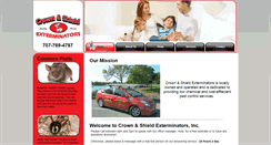 Desktop Screenshot of crownandshieldexterminators.com