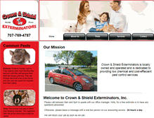 Tablet Screenshot of crownandshieldexterminators.com